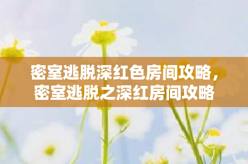 密室逃脱深红色房间攻略图片