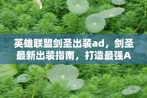 英雄联盟剑圣出装ad图片