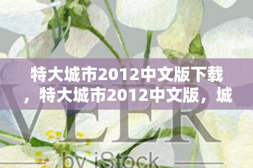 特大城市2012中文版下载，特大城市2012中文版，城市规划与未来展望