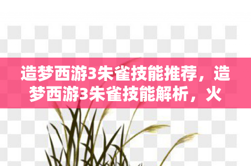 造梦西游3朱雀技能推荐图片