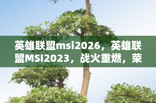 英雄联盟msi2026图片