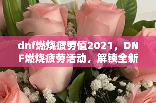 dnf燃烧疲劳值2021图片