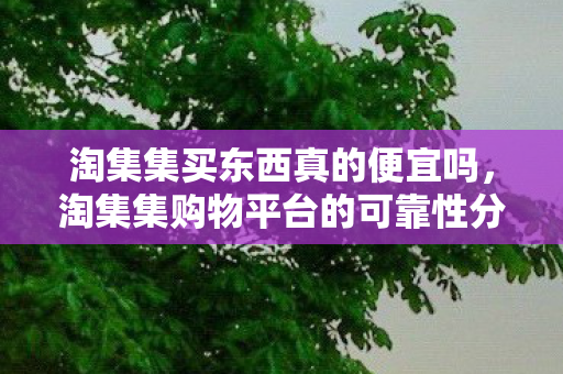 淘集集买东西真的便宜吗，淘集集购物平台的可靠性分析