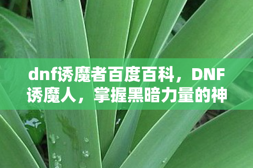 掌握黑暗力量的神秘职业图片