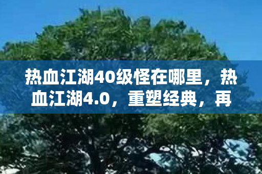 热血江湖40级怪在哪里图片