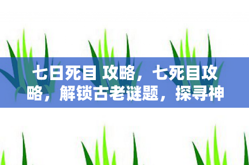 七日死目 攻略图片