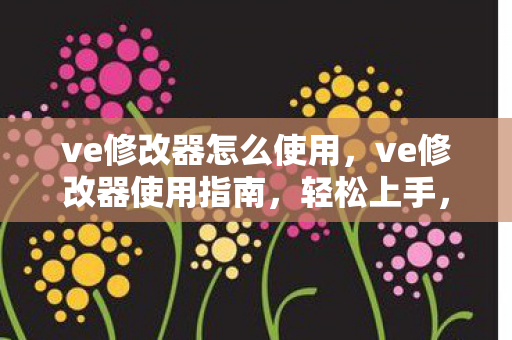 ve修改器怎么使用图片