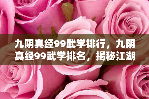 九阴真经99武学排行图片