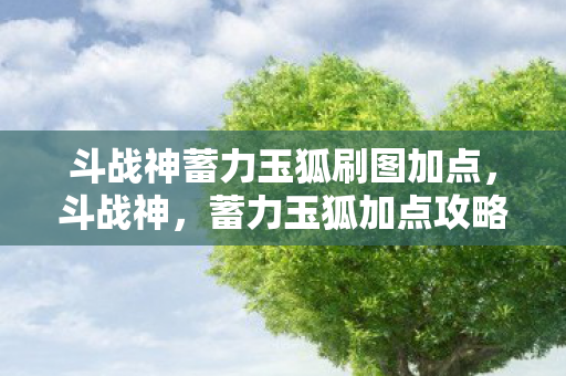 斗战神蓄力玉狐刷图加点图片