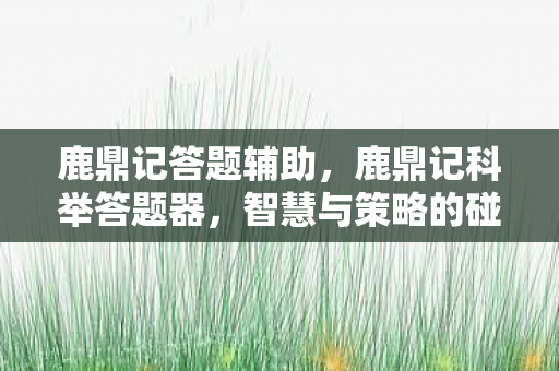 鹿鼎记科举答题器图片