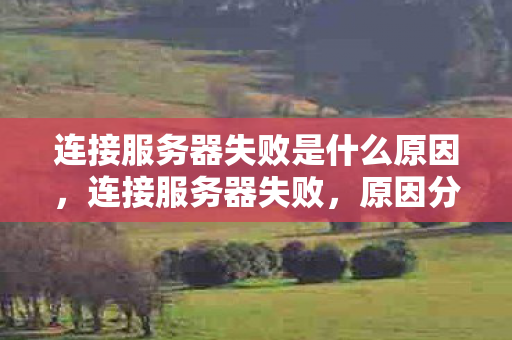 连接服务器失败是什么原因图片