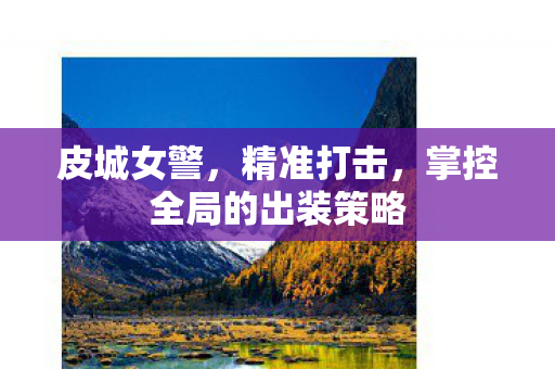 掌控全局的出装策略图片