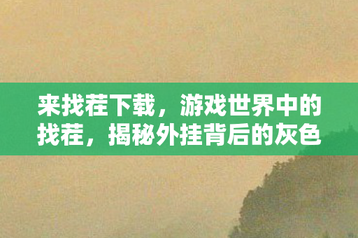 揭秘外挂背后的灰色产业链图片