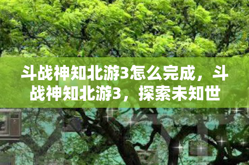 斗战神知北游3怎么完成图片