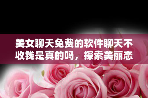 美女聊天免费的软件聊天不收钱是真的吗图片