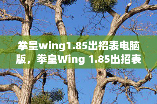 85出招表电脑版图片