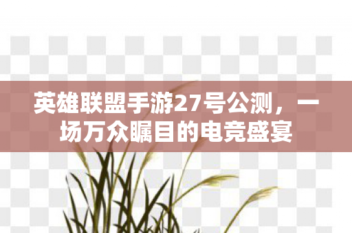 英雄联盟手游27号公测图片