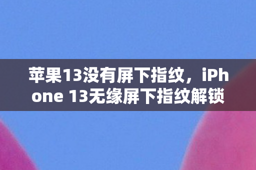 iPhone 13无缘屏下指纹解锁图片