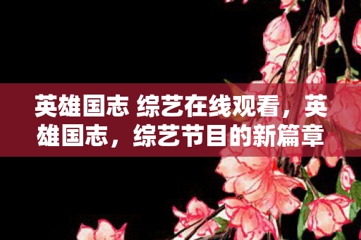 英雄国志 综艺在线观看图片