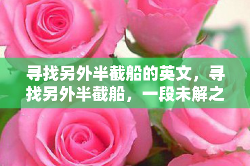 寻找另外半截船的英文图片