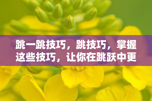 让你在跳跃中更加出色图片