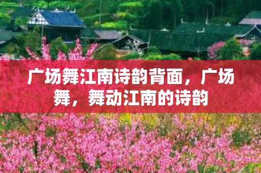 广场舞江南诗韵背面图片