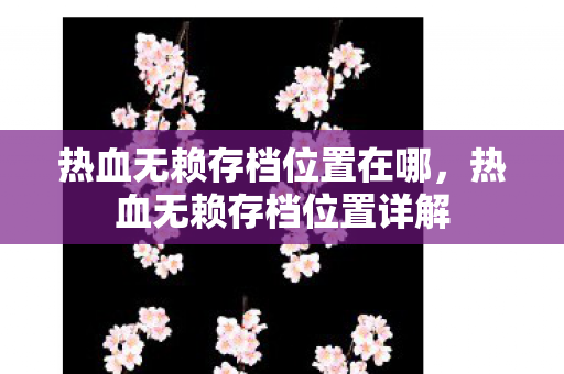 热血无赖存档位置在哪图片