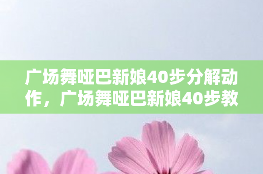 广场舞哑巴新娘40步分解动作图片
