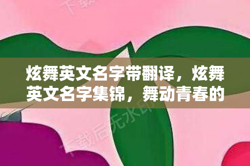 炫舞英文名字带翻译，炫舞英文名字集锦，舞动青春的时尚符号