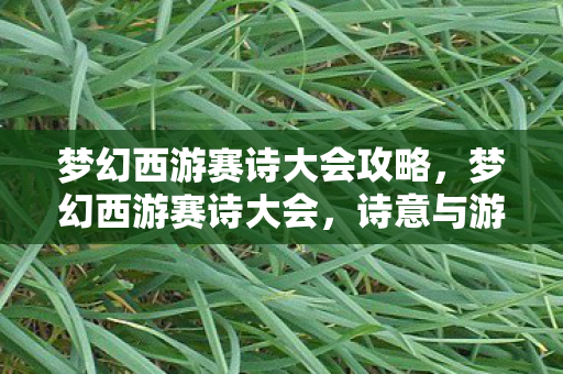 梦幻西游赛诗大会攻略图片