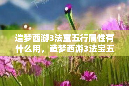 造梦西游3法宝五行属性有什么用图片