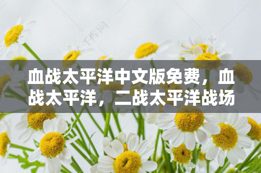 二战太平洋战场的悲壮史诗图片