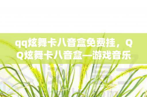qq炫舞卡八音盒免费挂，QQ炫舞卡八音盒—游戏音乐的新体验