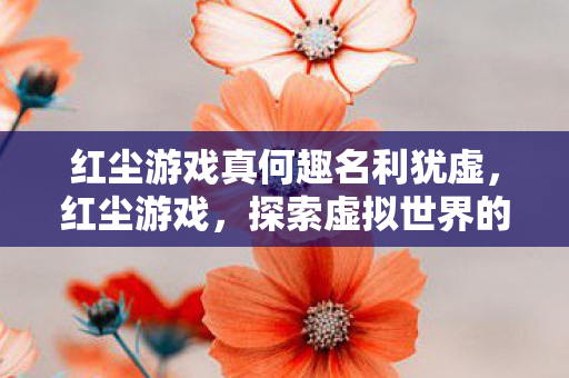 红尘游戏真何趣名利犹虚图片