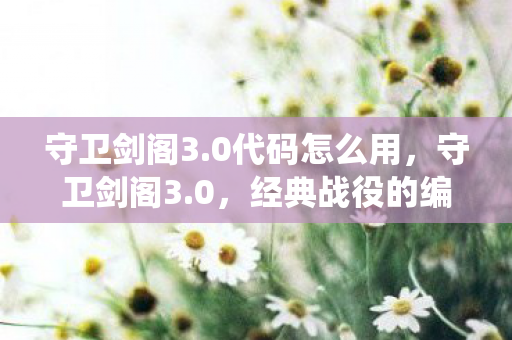 经典战役的编程艺术图片