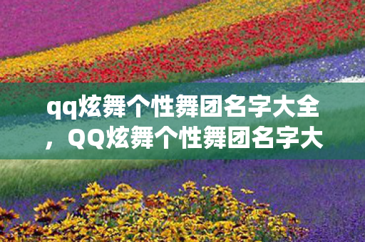 qq炫舞个性舞团名字大全，QQ炫舞个性舞团名字大全及背后的故事