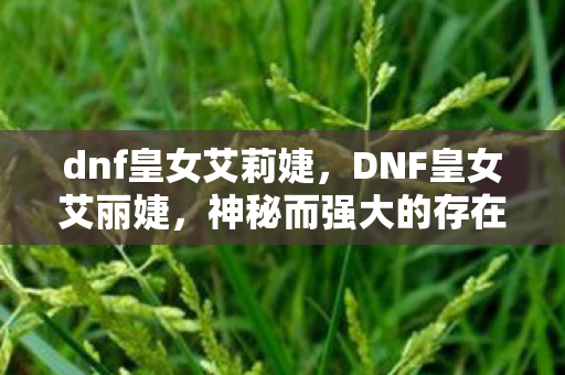 dnf皇女艾莉婕图片