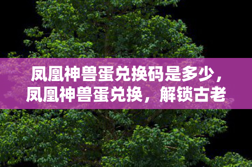 凤凰神兽蛋兑换码是多少图片