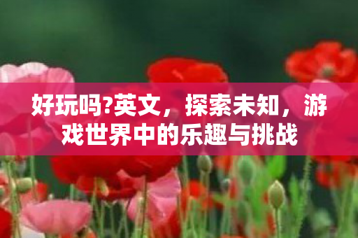 游戏世界中的乐趣与挑战图片