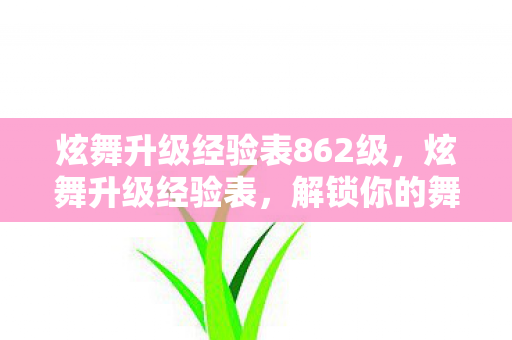 炫舞升级经验表862级，炫舞升级经验表，解锁你的舞蹈世界进阶之路
