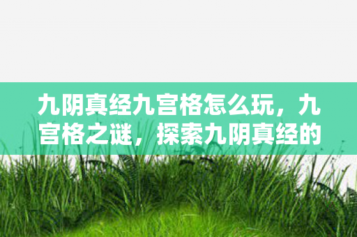 九阴真经九宫格怎么玩图片