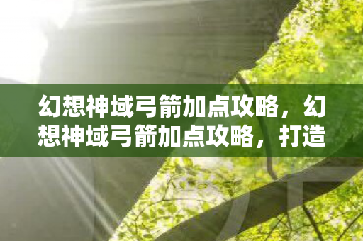 幻想神域弓箭加点攻略图片