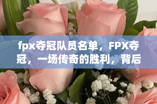 fpx夺冠队员名单，FPX夺冠，一场传奇的胜利，背后的故事与意义