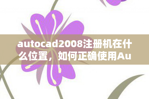 如何正确使用AutoCAD 2008注册机图片