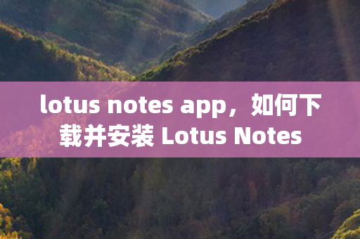 如何下载并安装 Lotus Notes图片