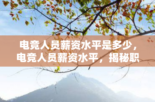 电竞人员薪资水平是多少图片