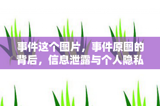 信息泄露与个人隐私的边界图片