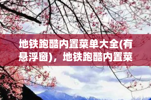 地铁跑酷内置菜单大全图片