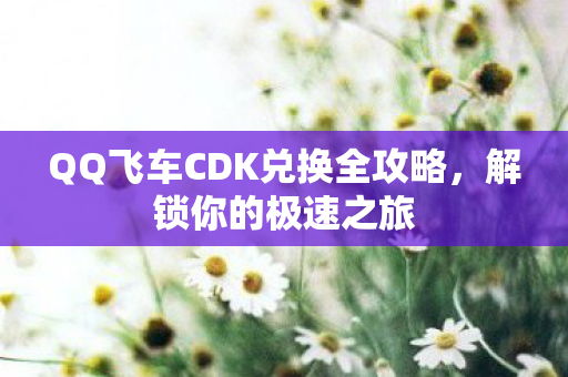 QQ飞车CDK兑换全攻略图片