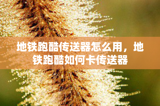 地铁跑酷传送器怎么用图片